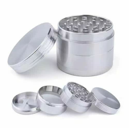 Mini Herb Weed Tobacco Grinder - Silver