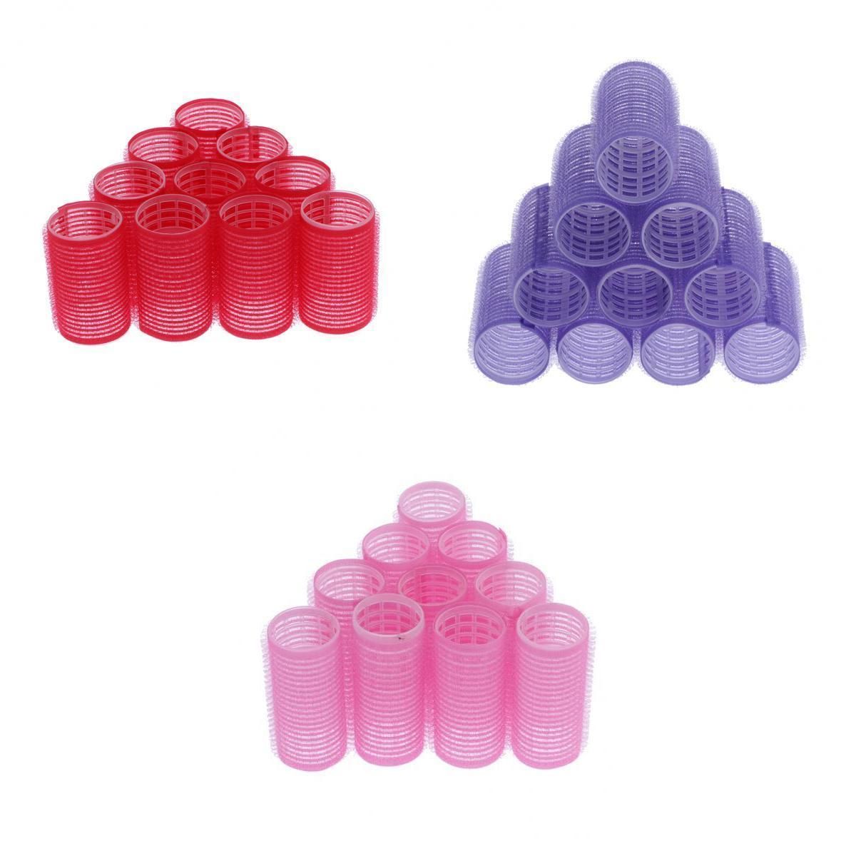 30x Self Grip Hair Rollers Curling Curls Waves Cling Stick Styling