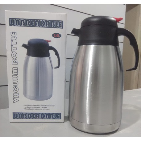 2L Stainless Steel Vacuum Flask Hot & Cold Tea Coffee Insulated Dispenser Air Pot