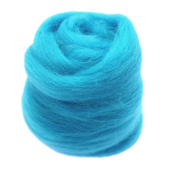 Pure Wool Tops Roving For Felting And Spinning,10g, Fineness Blue
