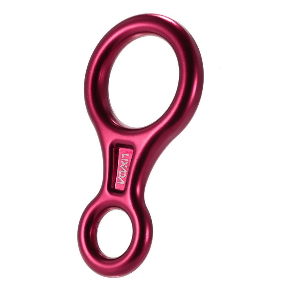 Lixada 35KN Rescue Figure 8 Descender Outdoor O-ring Hook Rappel Device for Rappelling Belaying Climbing