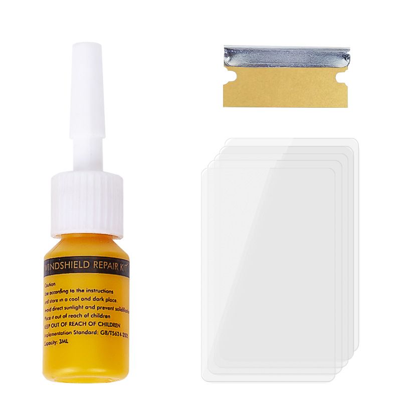 Car Windshield Repair Tool-Yellow Repair Fluid + Tools