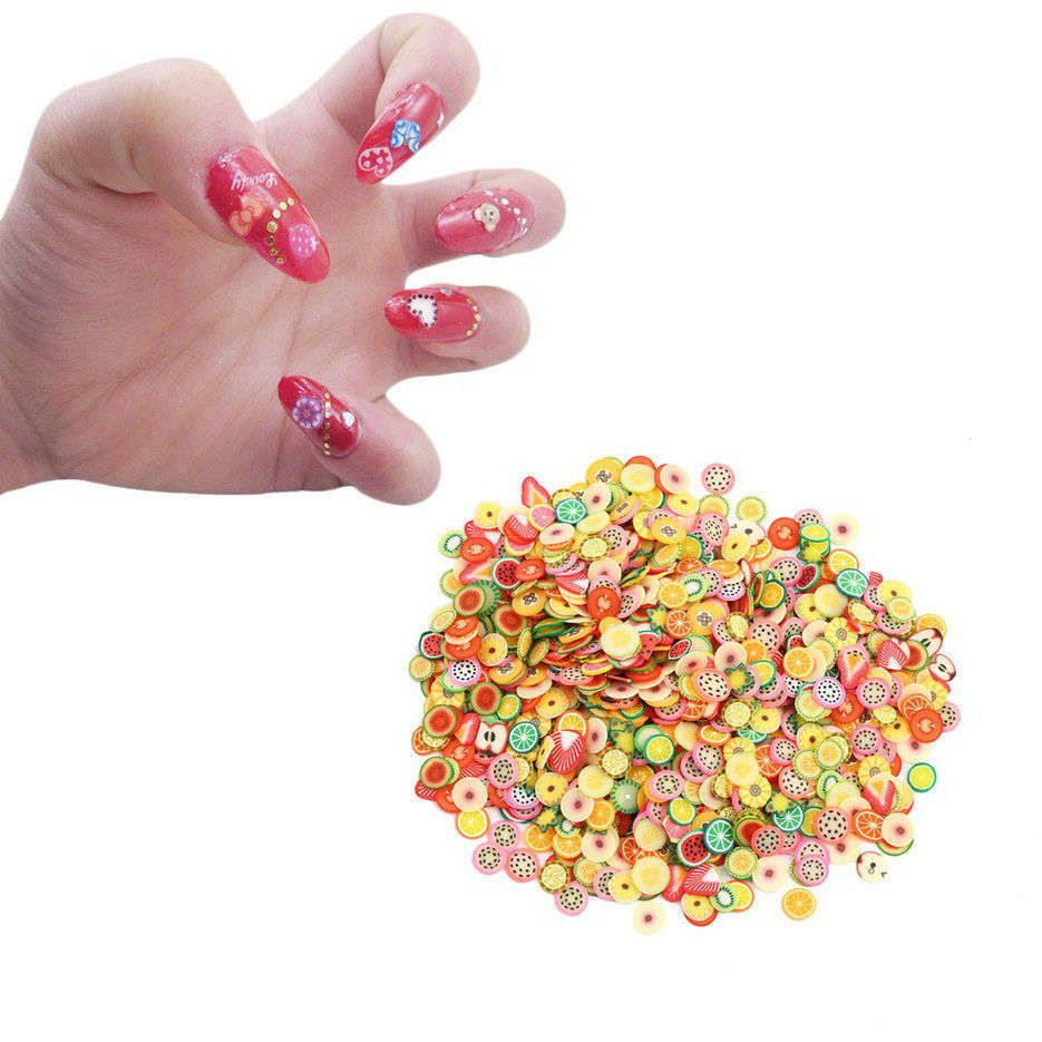 1000pcs 3D Nail Art Tips Charms Stikcers  DIY Resin Fruit