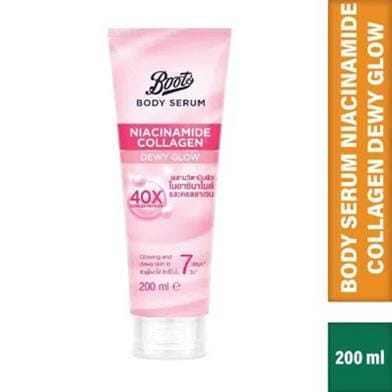 Boots Niacinamide Collagen Dewy Glow Body Serum 200ml