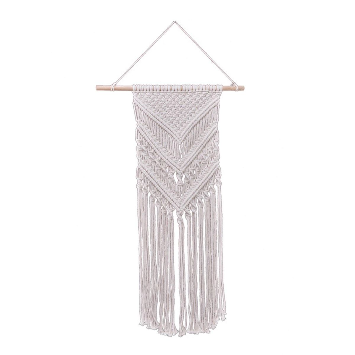 Macrame Woven Tapestry Wall Hanging Boho Tapestry Home Geometric Art Apartment Dorm Room Bedroom Living Room Gallery Decoration