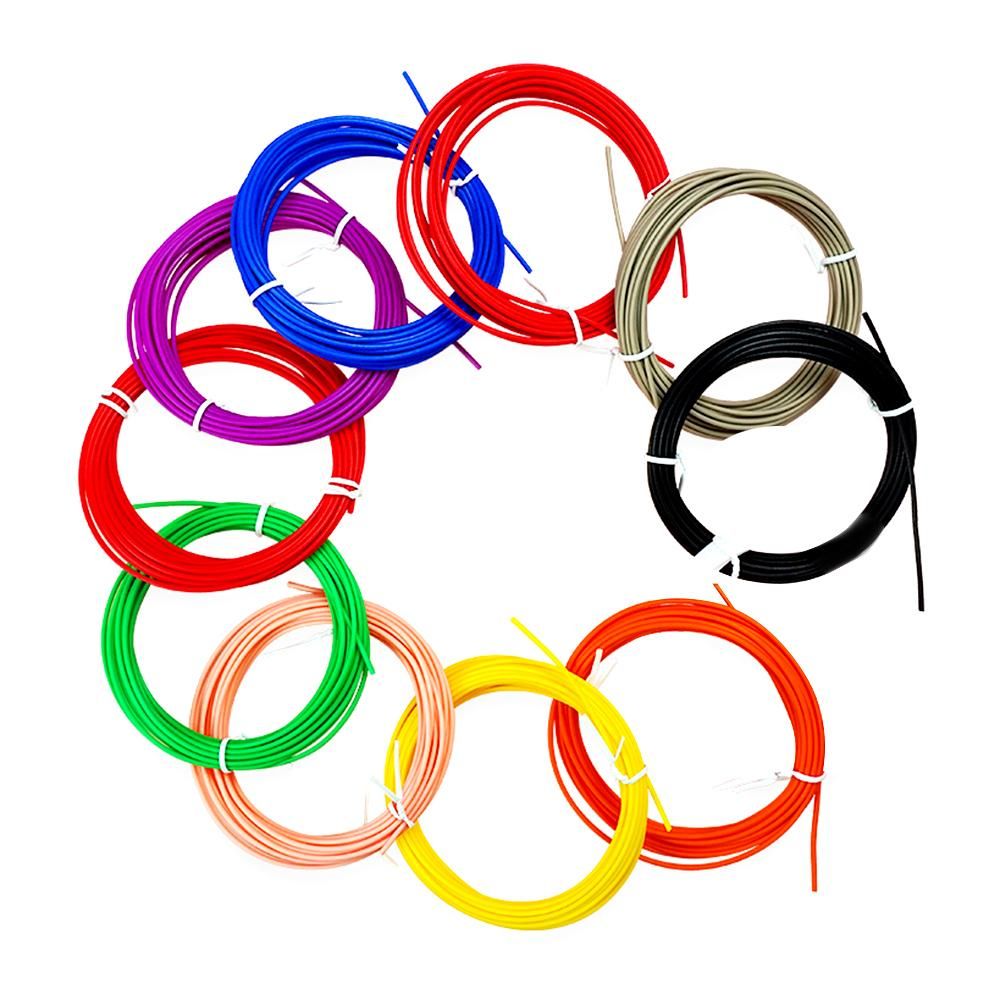 3D Printing Pen PCL Filament Refills High-Precision 1.75mm Diameter Low Melting Temp No Clogging 10 Pcs/Pack Random Colors
