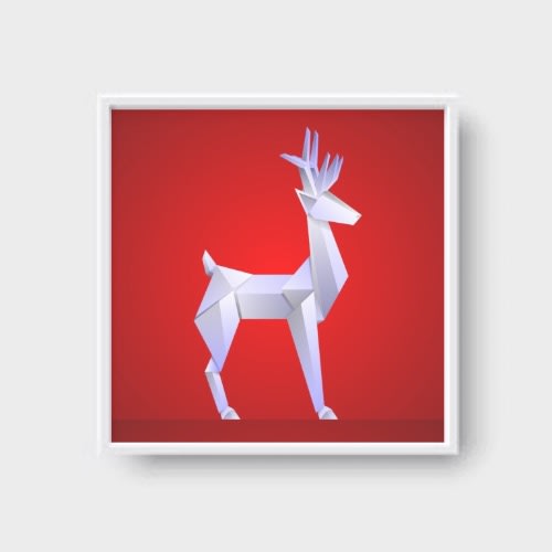 Wall Art Digital Print 30" By 30"-ready To Hang Plain White Glass Frame 2020