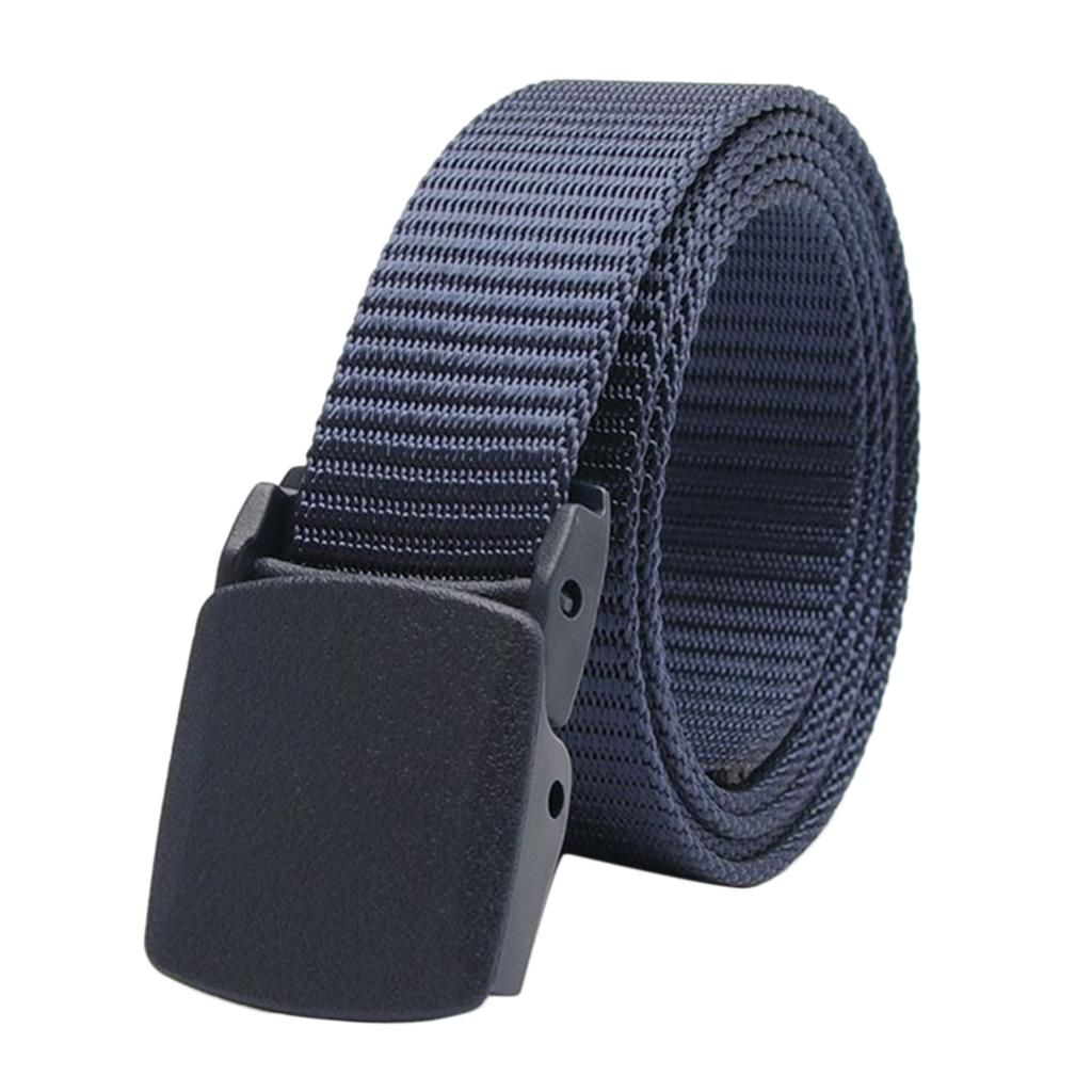 Unisex Heavy Duty  Outdoor Nylon Webbing Belt Work Jeans Dark Blue