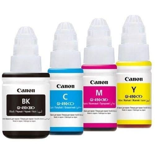 Pixma Gi-490 Bottle Ink For Printer Canon G1400-2400-3400 - 4 Colour
