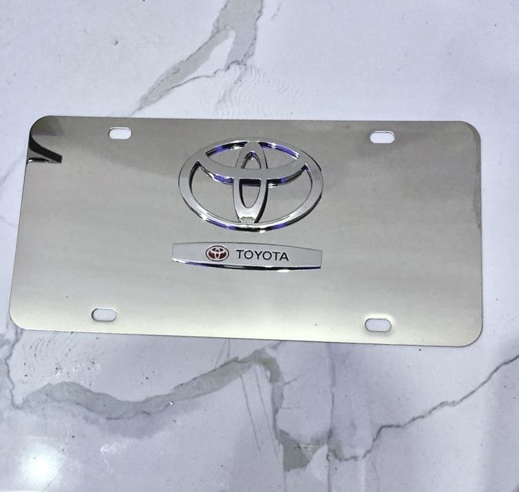 Toyota Silver Color Full Plate Number Cover/frame
