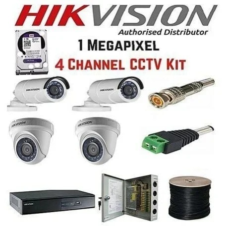 4 Channel Cctv Full Kit