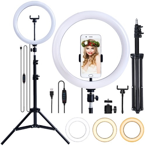 Ringlight Video Light Dimmable Led Selfie Ring Light Usb Ring Lamp - 10"