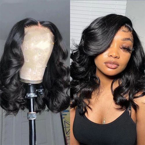 Bob Curly Wig With Closure Loose Wavy Hair Wigs