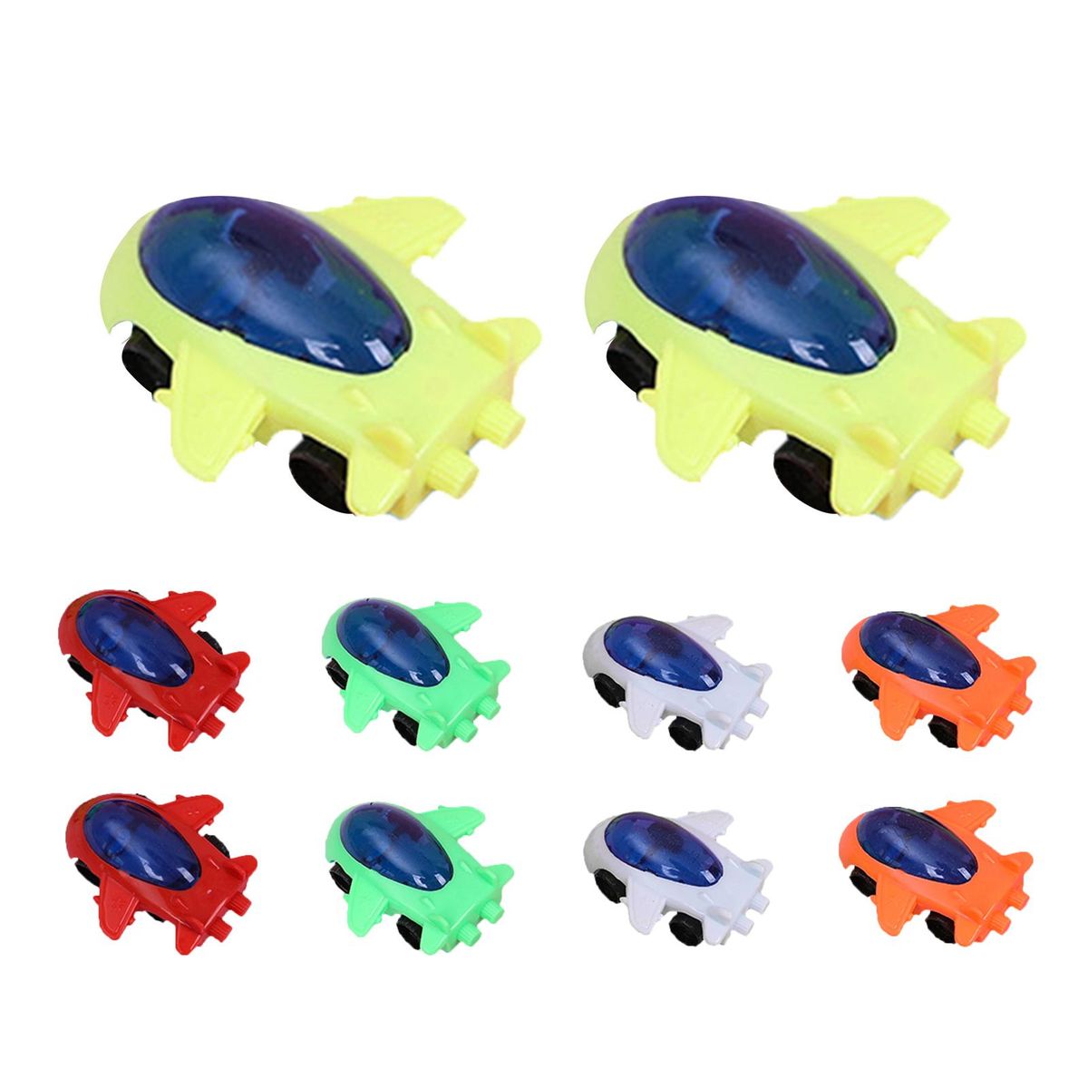 10Pcs Cartoon Plane Toys Boy Cartoon Sliding Airplane Toys