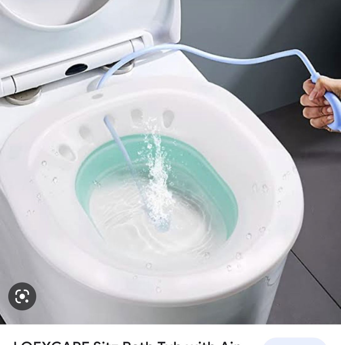 Classic Sitz Bath Bowl With Flusher- Blue