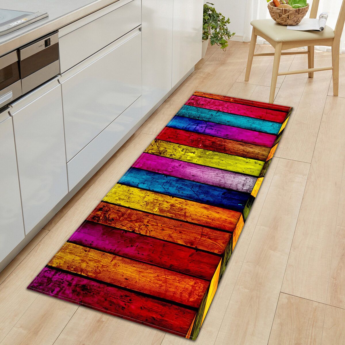 1Pc Kitchen Doormats Non-slip Absorent Water Floor Mats Bathroom Area Rug Carpet Type C-60x180cm