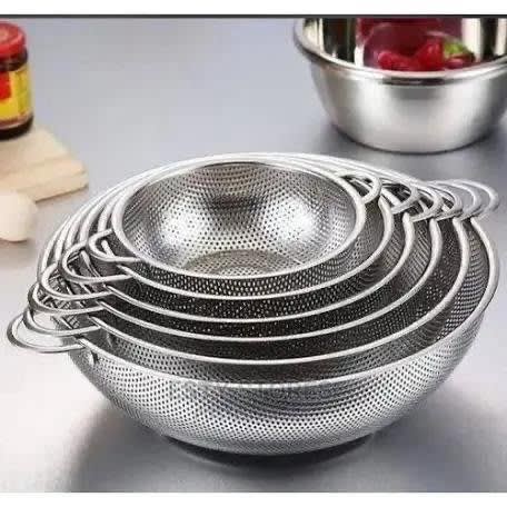 Stainless Steel Metal Sieve - 6Pcs