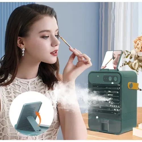 Mini Ac Fan - Green Color