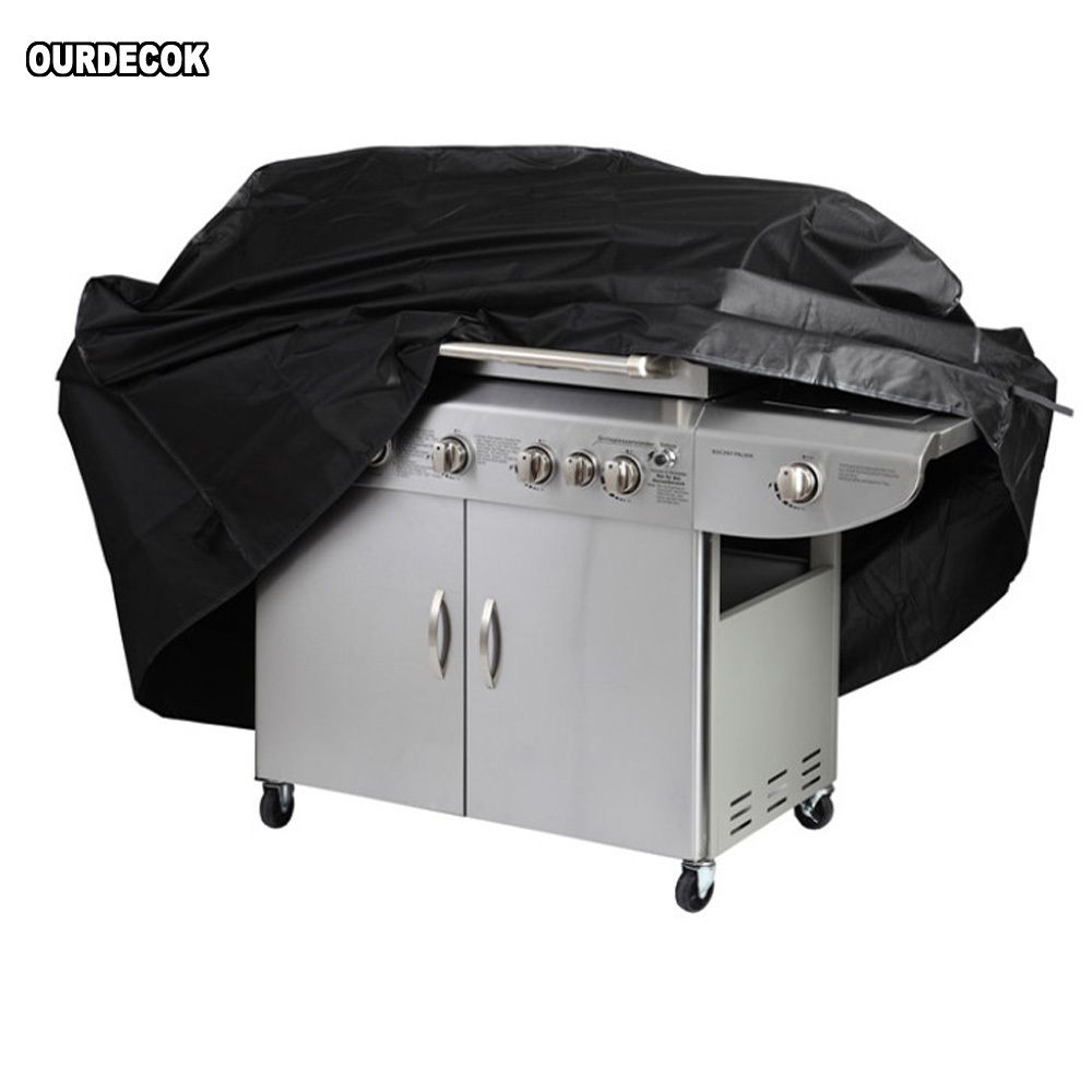Black Waterproof BBQ Grill Barbeque Cover Outdoor Rain Grill Barbacoa Anti Dust Protector For Gas Charcoal Electric Barbecue Bag-M