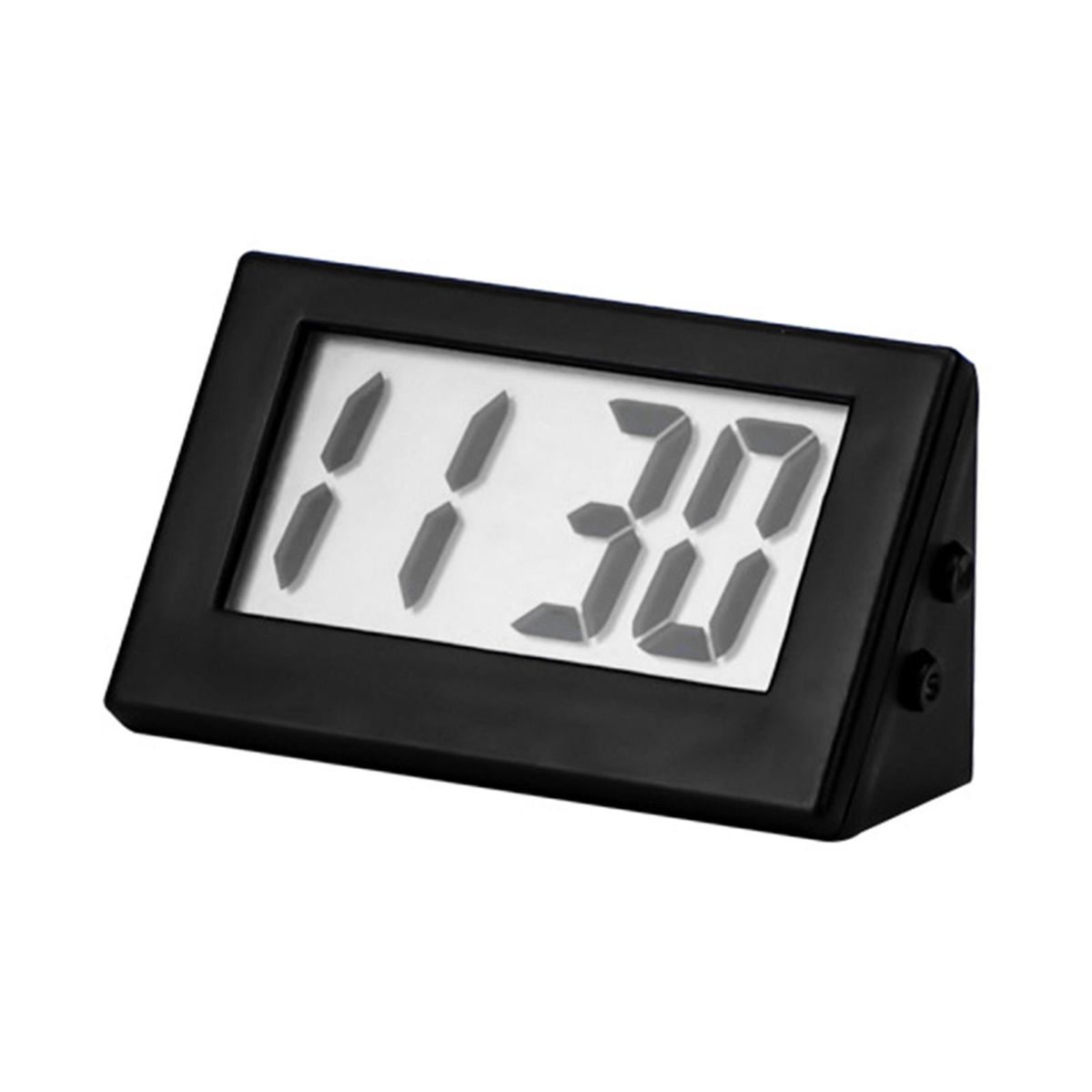 Table Clock Battery Powered LCD Display PS For Various Occasions Black