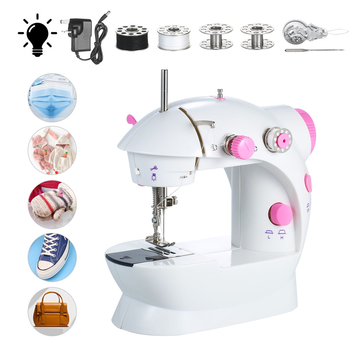 Mini Sewing Machine Adjustable 2-Speed Double Thread
