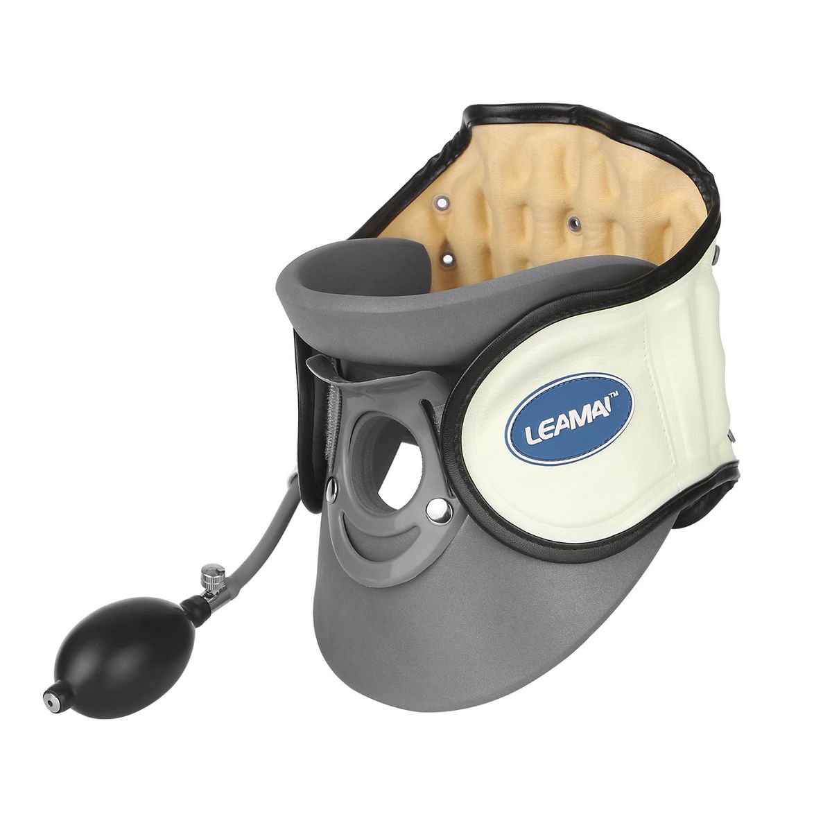 LEAMAI Medical Cervical Collar Neck Traction Device Inflatable Pinched Nerve Neck Stretcher for Neck Pain Relief and Support at Home Office On the Go