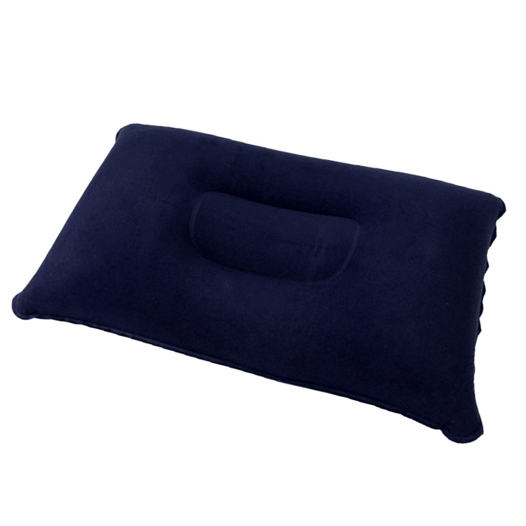 Inflatable Camping Pillow Lightweight Travel Air 34x22cm Dark Blue