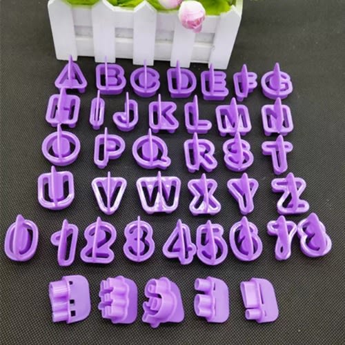 Numbers & Alphabet Plastic Cake Decorating Tool Font Cutters Set
