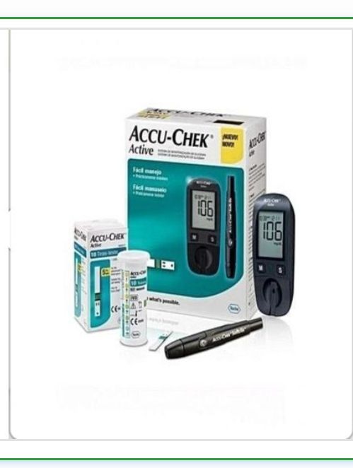 Accu CHEK Blood Sugar Monitor -Glucometer +10 Stripes