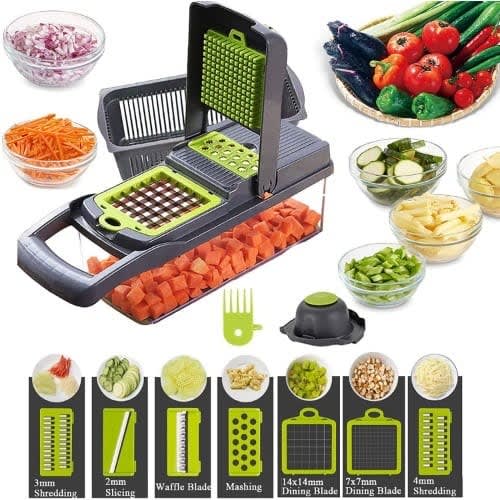 Multifunctional Vegetable Chopper Slicer And Grater With Handle