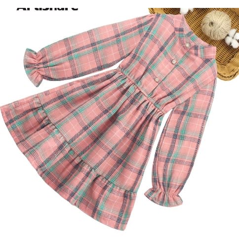 Tartan Shirt Dress- Multicolor