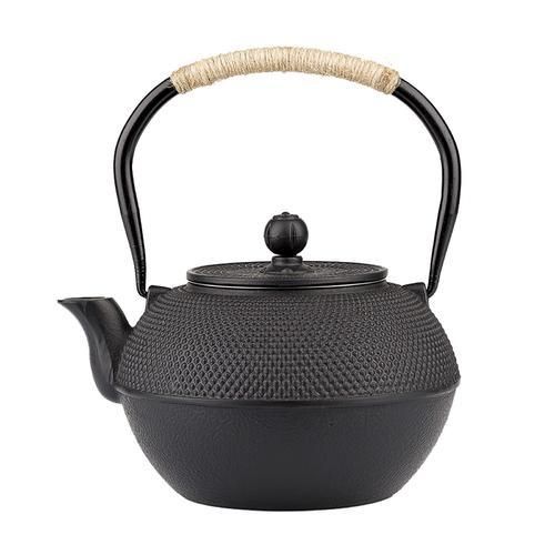 Cast Iron Tea Pot Set Japanese TeaPot Tetsubin Kettle With Metal Net Filter 600ml Peony Kung Fu Tea Infusers