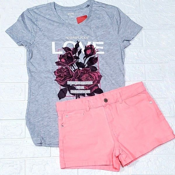 Girls Top And Bum Shorts Set