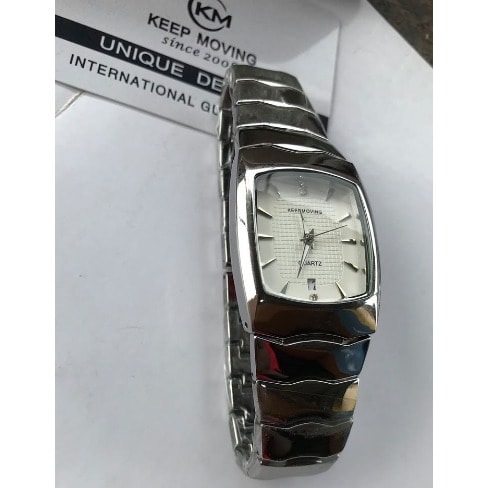 Men's Bracelet Strap Silver Steel Wrist Watch