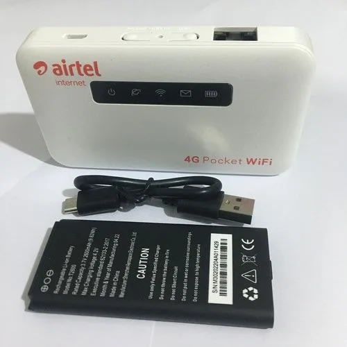 Airtel Universal 4g Lte Mobile Wifi Hotspot With Lan Port - 2600mAh - 5gb Data