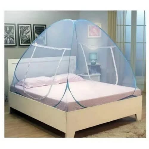 Foldable Mosquito Net - 6  X 6  Ft Bed Size - Iron Wire Frame