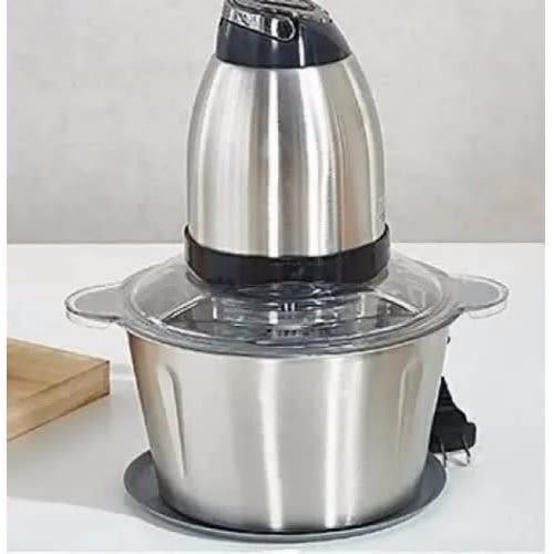 Stainless Electric Yam Pounding Machine & Food Processor - 4 Blades - 6l.
