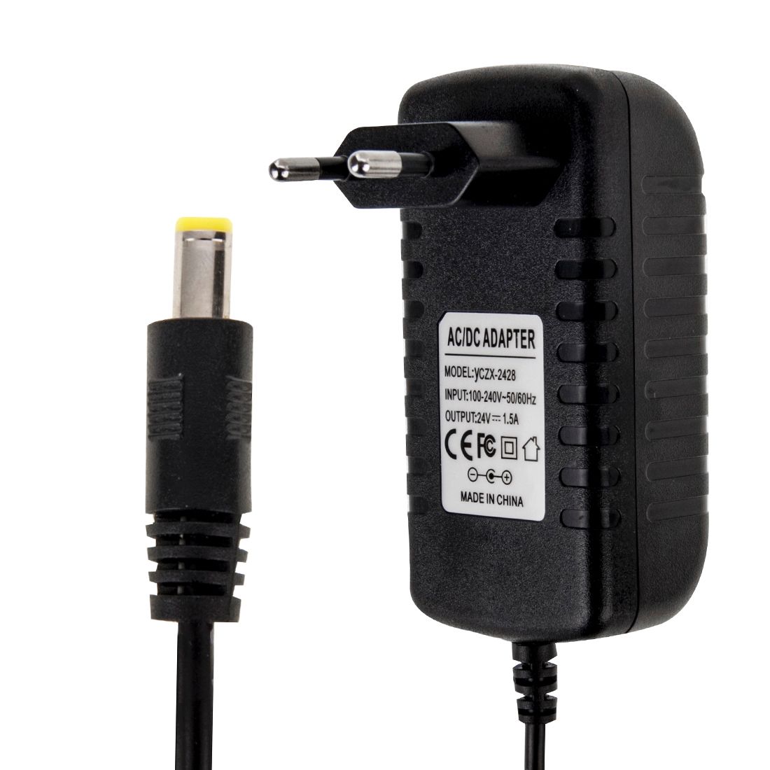 EU Plug AC 100-240V To DC 24V 1.5A Power Adapter