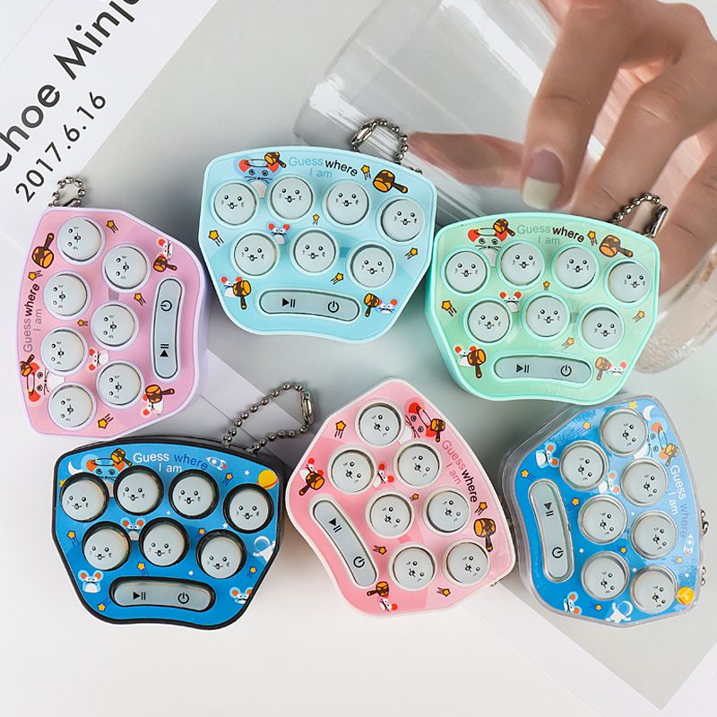 Pop Fidget Toys It Electric Hamster Childrens Press Toys Simple Dimple Push Bubble Develop Intelligence Key Pendant Small Gift(No.#1)