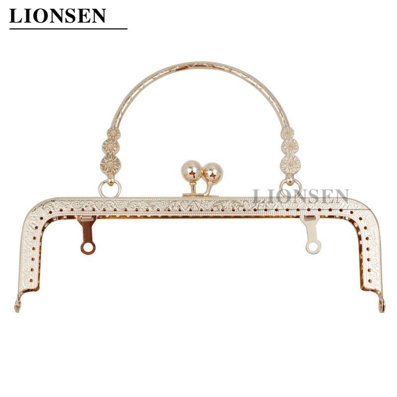 20CM Metal Purse Frame Handle Clutch Bag Accessories DIY Kiss Clasp Lock Bronze Eming