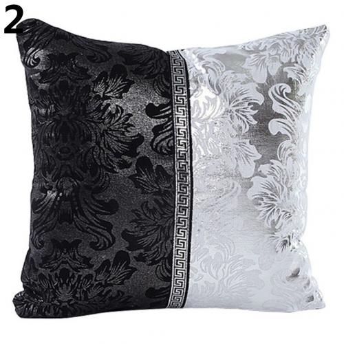Pillow Throw White Black Flower Cushion And Cover Vintage