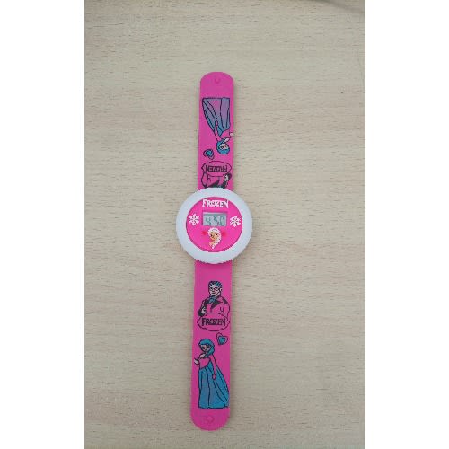 Frozen Cartoon Character Round Face Digital Watch - Pink