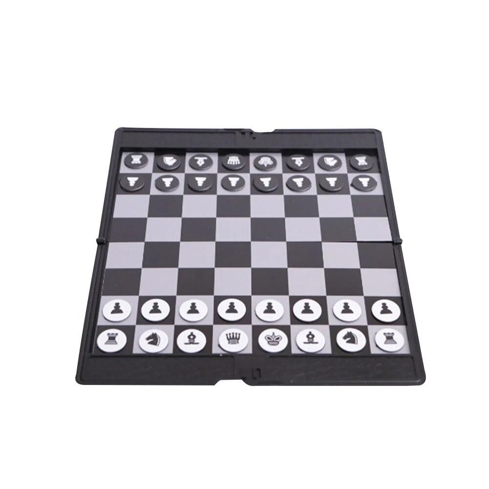 Pocket Chess Folding Board Interactive Travel Portable Entertainment Durable Magnetic Chessman Indoor Outdoor Game Easy Carry