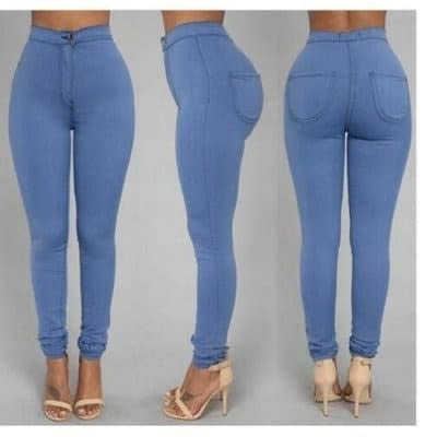 High Waist Denim Skinny Jeans