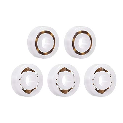 Uxcell 606 Plastic Bearings 6x17x6mm Glass Ball Nylon Cage 5