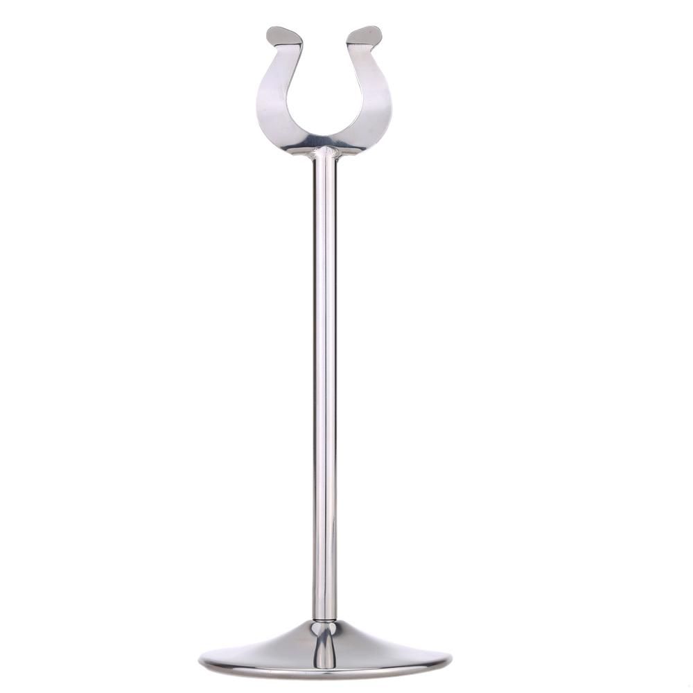 Anself 8" Stainless Steel U Shaped Table Number Place Card Holder Menu Stand for Wedding Restaurant