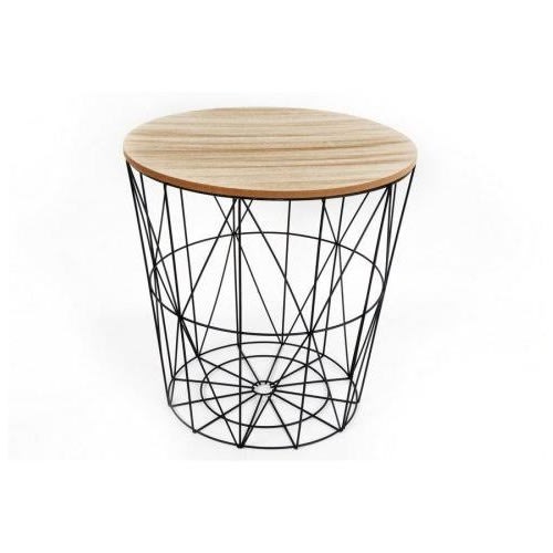 Wired Stool With Storage