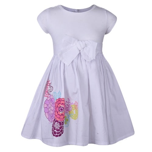 White Floral Party Dress