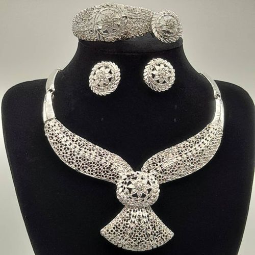 Ladies Jewelry Silver Set