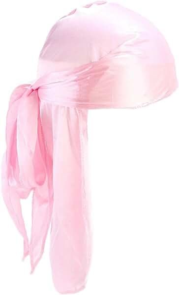 Pink Durag For Women Premium Solid Head Wrap